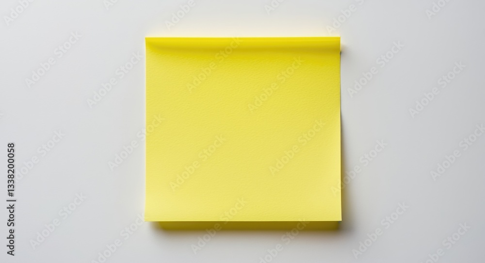 Close-up of a yellow blank sticky note, set against a white background. Close-up of a yellow blank sticky note, set against a white background.