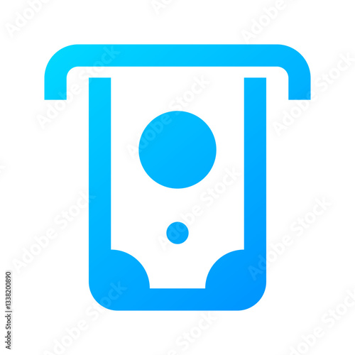 Withdraw Icon. Withdraw, Atm, Money, Transfer, Payment, Cash, Debit, Disburse. Vector Icon Illustration