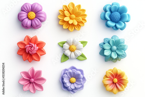 美しい花のイラスト: フラワーアートコレクション