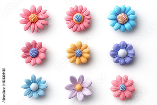 美しい花のイラスト: フラワーアートコレクション