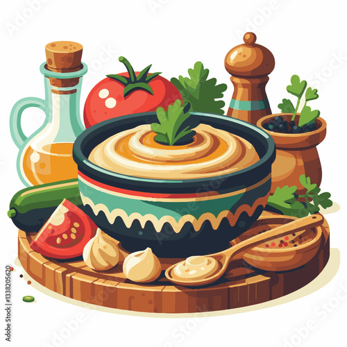 food, eggplant, cuisine, arabic, traditional, appetizer, vegetarian, dip, hummus, babaganoush, turkish, lebanese, vegetable, mediterranean, ganoush, parsley, healthy, snack, arabian, greek, baba, back
