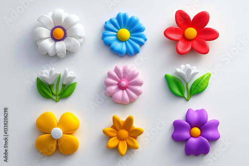 美しい花のイラスト: フラワーアートコレクション