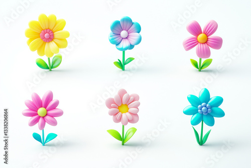 美しい花のイラスト: フラワーアートコレクション