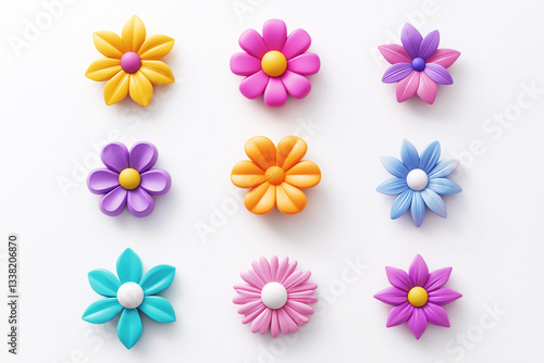 美しい花のイラスト: フラワーアートコレクション