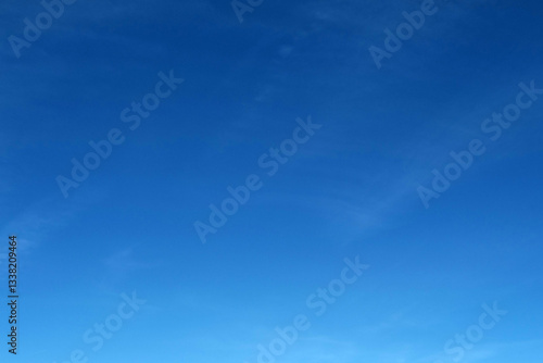 Natural landscape view of clear blue gradient sky