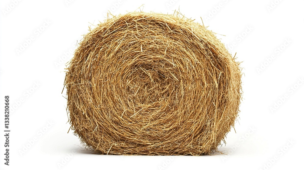Dry hay bale isolated on white background Dry hay bale isolated on white background