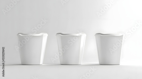 Wallpaper Mural Blank French Fries Container Mockup with Modern Fast Food Packaging Design Torontodigital.ca