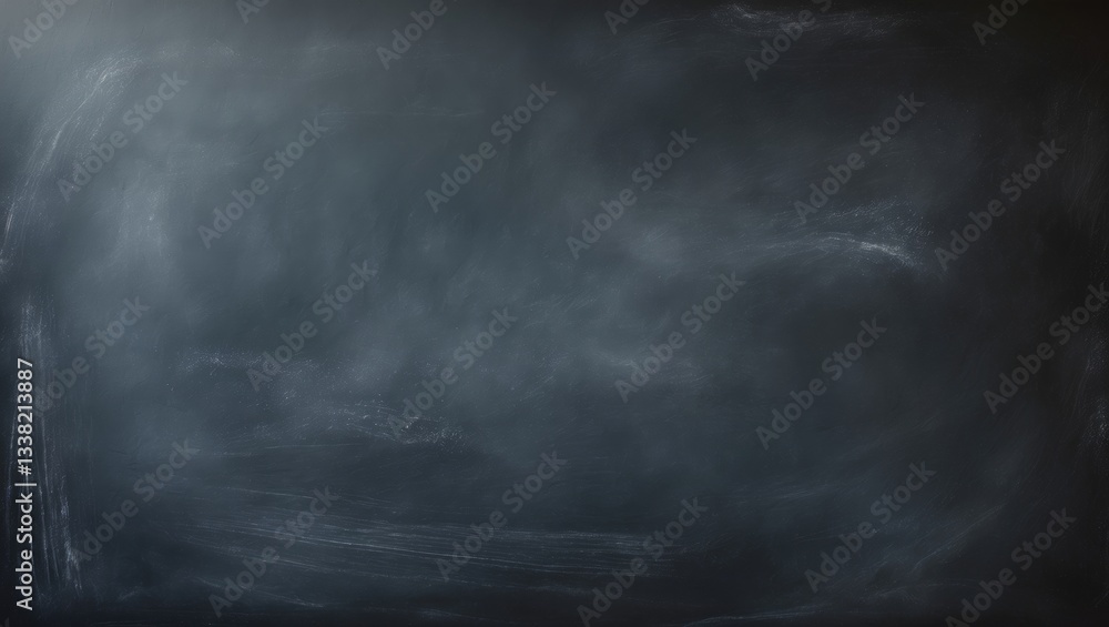 Fototapeta premium Chalk erased from blackboard, chalkboard texture background with copy space for adding text and design.