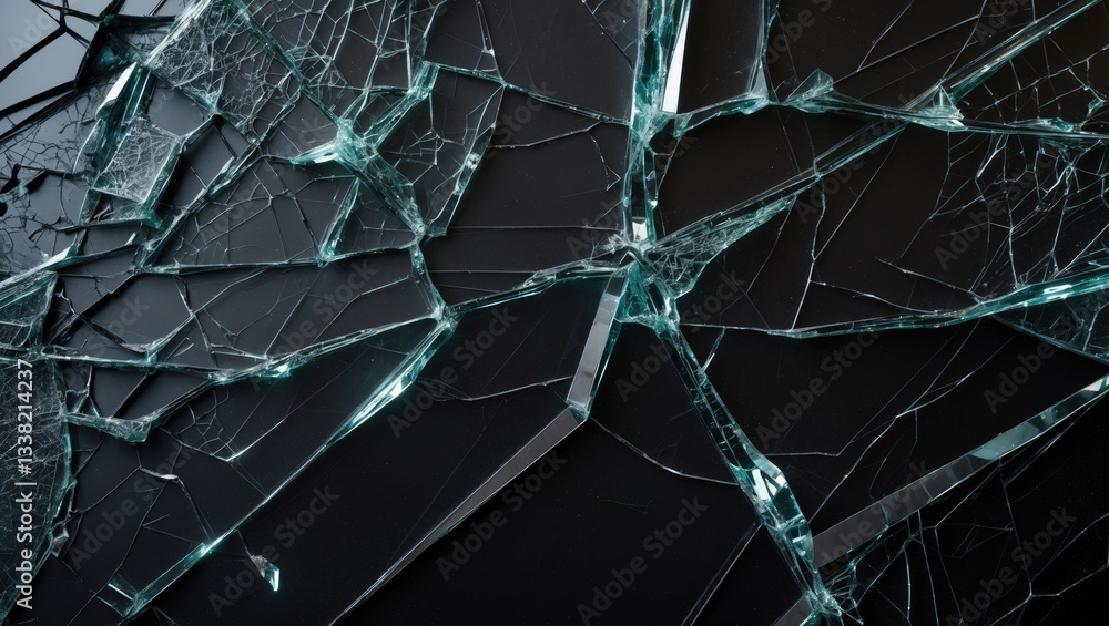 Closeup of Shattered Glass Texture Closeup of Shattered Glass Texture