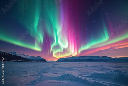 Wallpaper Mural Dazzling Aurora Borealis Night Sky Wallpaper with Cosmic Beauty and Vibrant Hues Torontodigital.ca