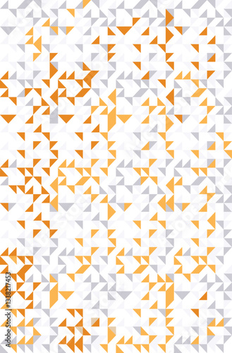Vertical design of Abstract triangle background design in grey light grey color, orange and light orange color.