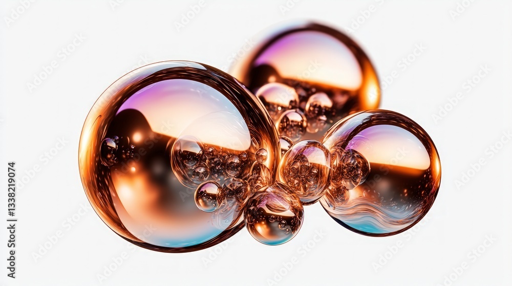 Abstract Rainbow Spheres Levitation Bokeh High Resolution Background Abstract Rainbow Spheres Levitation Bokeh High Resolution Background