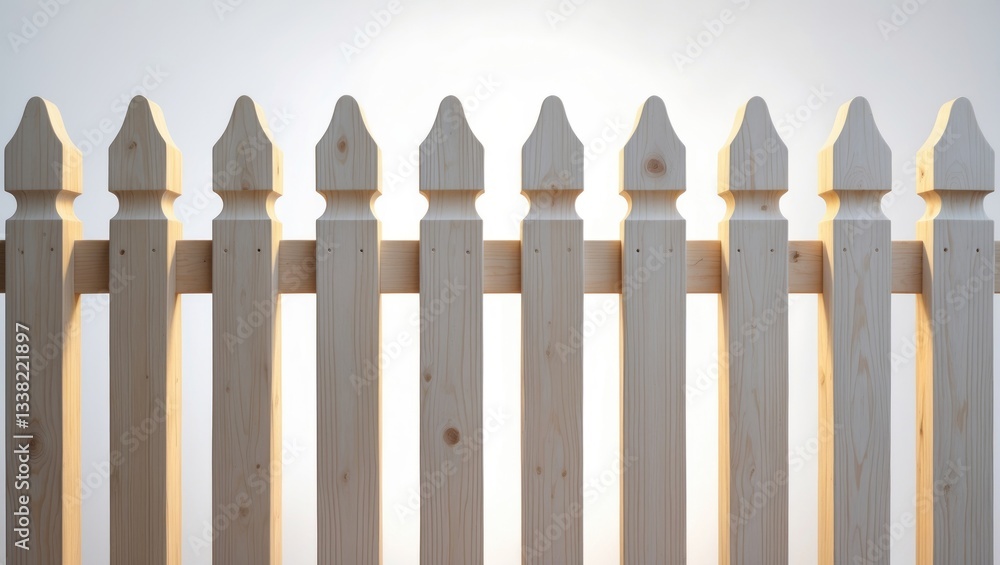 Wooden Fence cut out on white background with clipping path Wooden Fence cut out on white background with clipping path