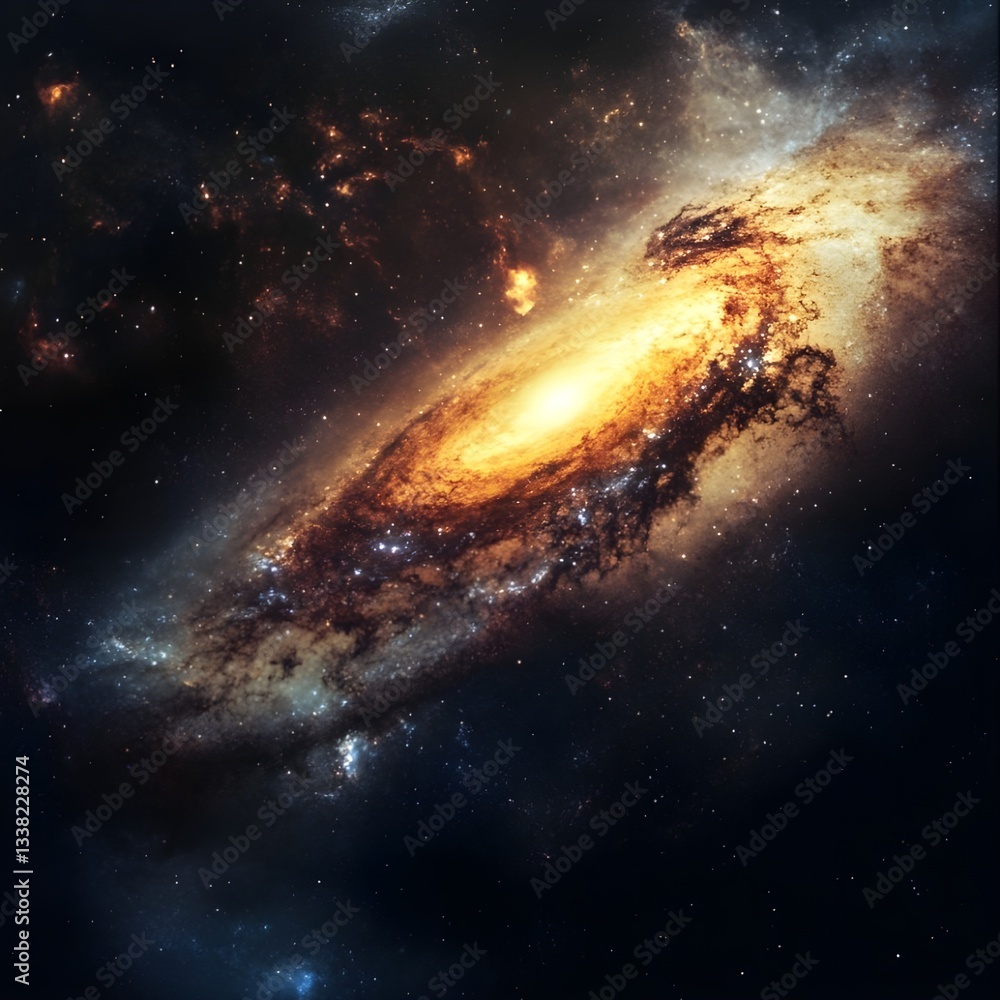 Fototapeta premium A mysterious galaxy in space