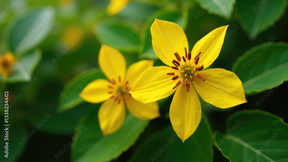 Fototapeta premium Photo taken on Senna bicapsularis, a species from the legume genus Senna, found in northern South America, with common names such as rambling sen.