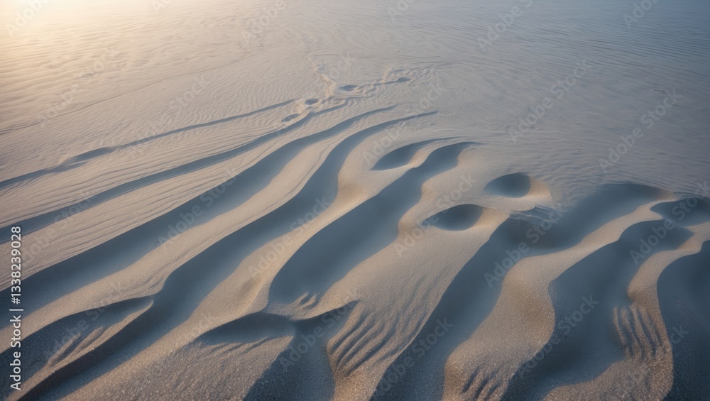Fototapeta premium Sand on the beach, aerial perspective.