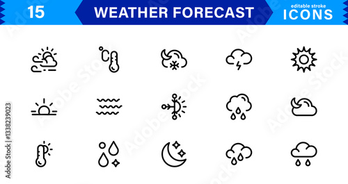Weather Forecast Icon Pack. High-Quality Icons for Weather Alerts, Conditions, and Forecasting Applications