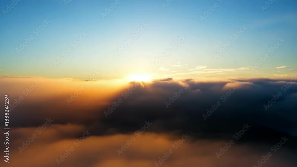 A vibrant mountain landscape captures the sun's colorful dance of dawn and dusk, where orange, red, and blue hues paint the sky with light and clouds A vibrant mountain landscape captures the sun's colorful dance of dawn and dusk, where orange, red, and blue hues paint the sky with light and clouds