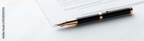 Wallpaper Mural Elegant Black and Metallic Pen on Document or Form in Office or School Workspace Torontodigital.ca