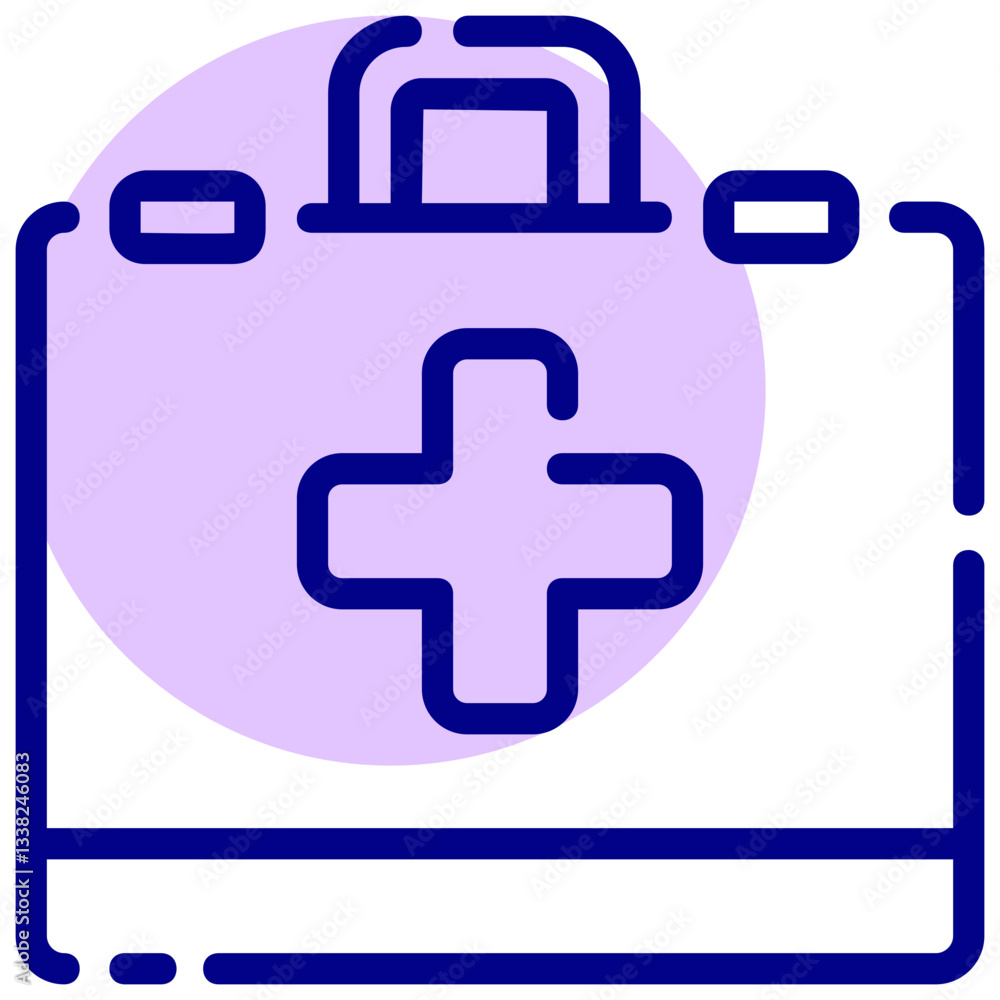 first aid kit vector mixed outline icon first aid kit vector mixed outline icon