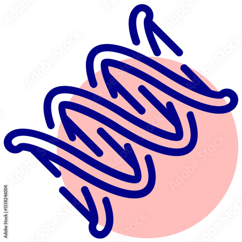 dna vector mixed outline icon