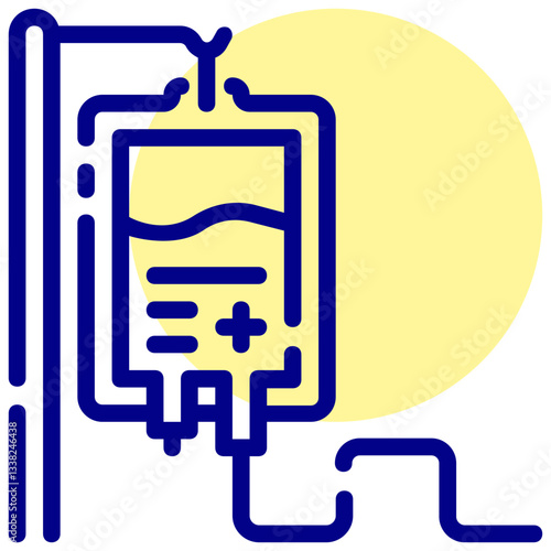 saline vector mixed outline icon