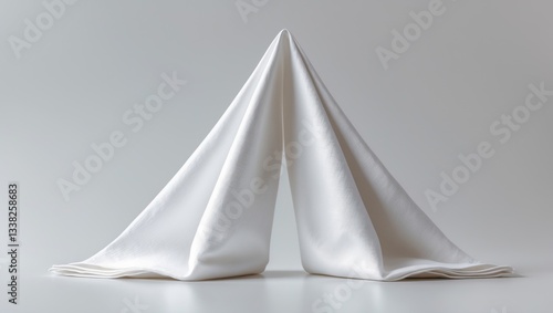 Wallpaper Mural Blank white restaurant napkin mockup, isolated. Clear folded textile towel design template. Cafe branding identity surface for logo design. Cotton cloth kitchen tissue towel. Torontodigital.ca