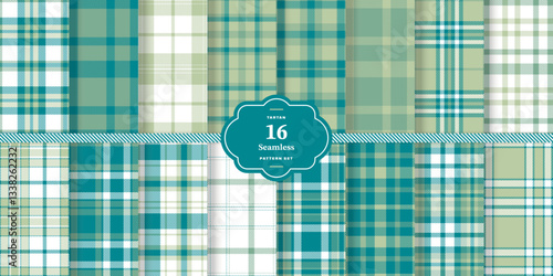 Ebony Black Seamless Tartan with Cream Bisque accents Textile Design