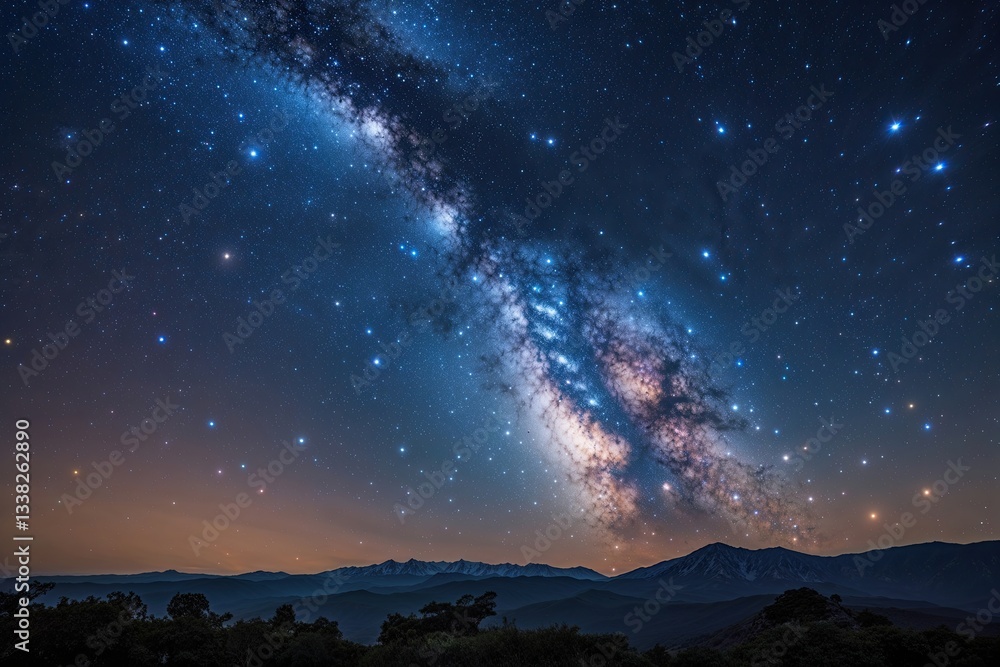 Fototapeta premium Breathtaking Milky Way with Sparkling Stardust Against a Captivating Night Sky