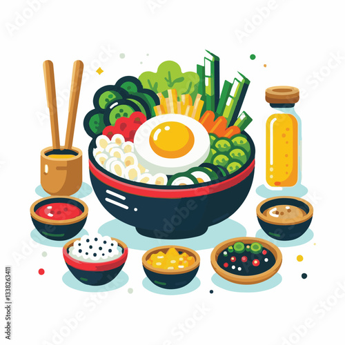 bibimbap, asian, cuisine, meal, healthy, delicious, food, rice, gourmet, korean food, vegetable, cooking, dinner, fresh, colorful, bowl, lunch, traditional, dish, egg, beef, spicy, korean, carrot, mea