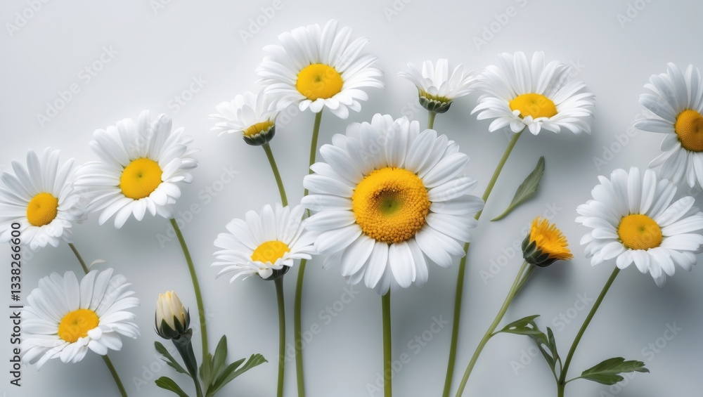Fototapeta premium Daisy macro love plant white vegetation summer nature adventure isolated special wild trip plants yellow natural earth single gold fresh perfect wilderness scenery story golden beautiful flowers ga...
