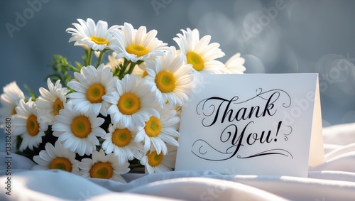 Message of appreciation with daisies