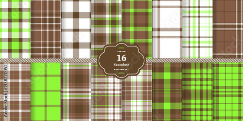 Mellow Amber Seamless Tartan with Cream Bisque accents Textile Design