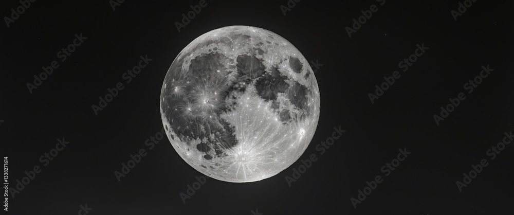 The moon, brightening the night sky with its tranquil charm. The moon, brightening the night sky with its tranquil charm.