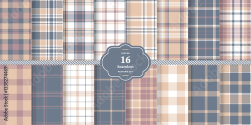 Mellow Amber Seamless Tartan with Ivory White accents Textile Design