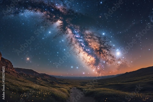 Wallpaper Mural Stunning Voyage Through the Shimmering Milky Way Discovering Radiant Trails in the Expansive Night Sky Torontodigital.ca