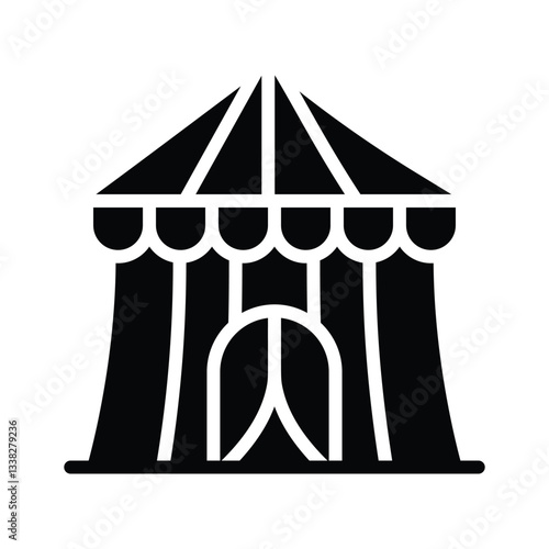 Get this handy glyph style icon of circus tent