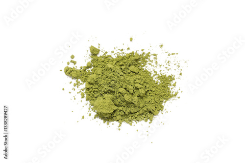 green tea powder isolated 