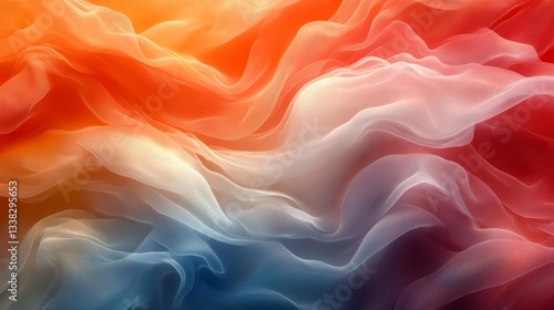 Dynamic abstract background with flowing patterns in colors of the Indian flag creating a sense of motion and energy. Generative AI
