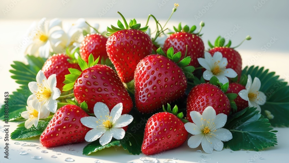 Fresh strawberries from the garden showcasing ripeness and vibrancy. Fresh strawberries from the garden showcasing ripeness and vibrancy.
