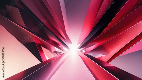 Wallpaper Mural Black pink red contemporary abstract backdrop. Geometric design. Futuristic. Gradient. Bright. Minimalistic. Web banner. Torontodigital.ca
