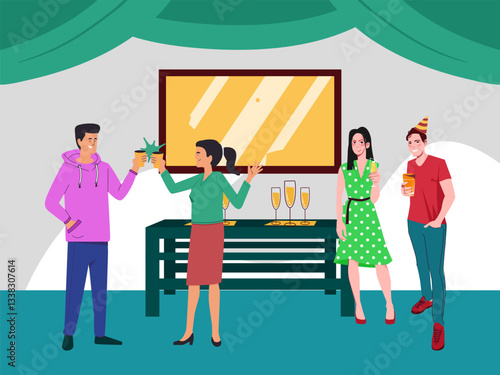 Informal Event Concept Illustration Stylish and Beautiful