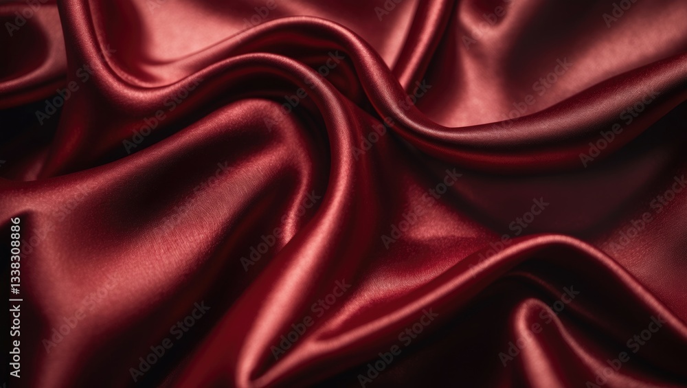 Fototapeta premium Textile texture background of red fabric