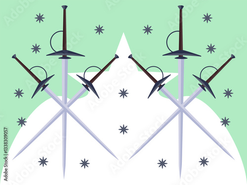 Rapier Concept Illustration Stylish and Beautiful