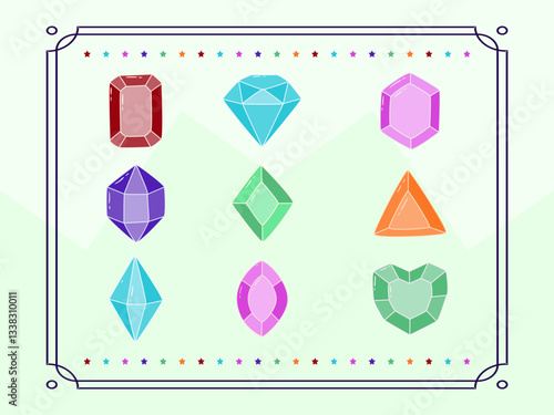 Diamonds Concept Illustration Stylish and Beautiful