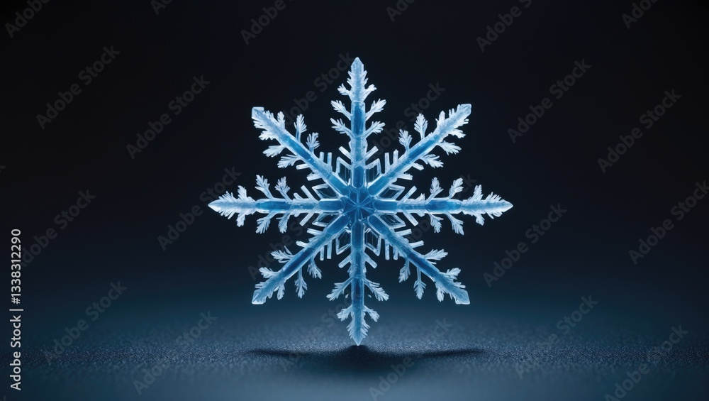 black background snowflake isolated, abstract winter detail object black background snowflake isolated, abstract winter detail object
