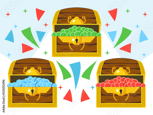 Treasure Chest Concept Illustration Stylish and Beautiful