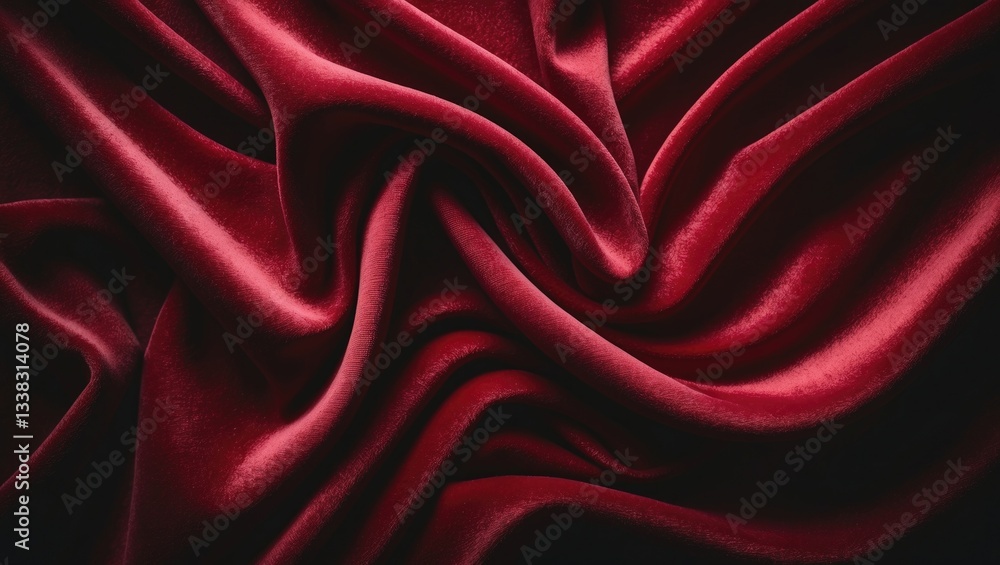 Fototapeta premium Textured background of red fabric
