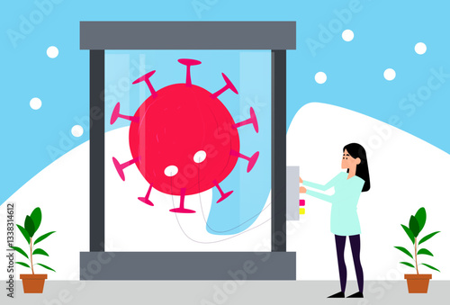 Bioprinting Concept Illustration Stylish and Beautiful