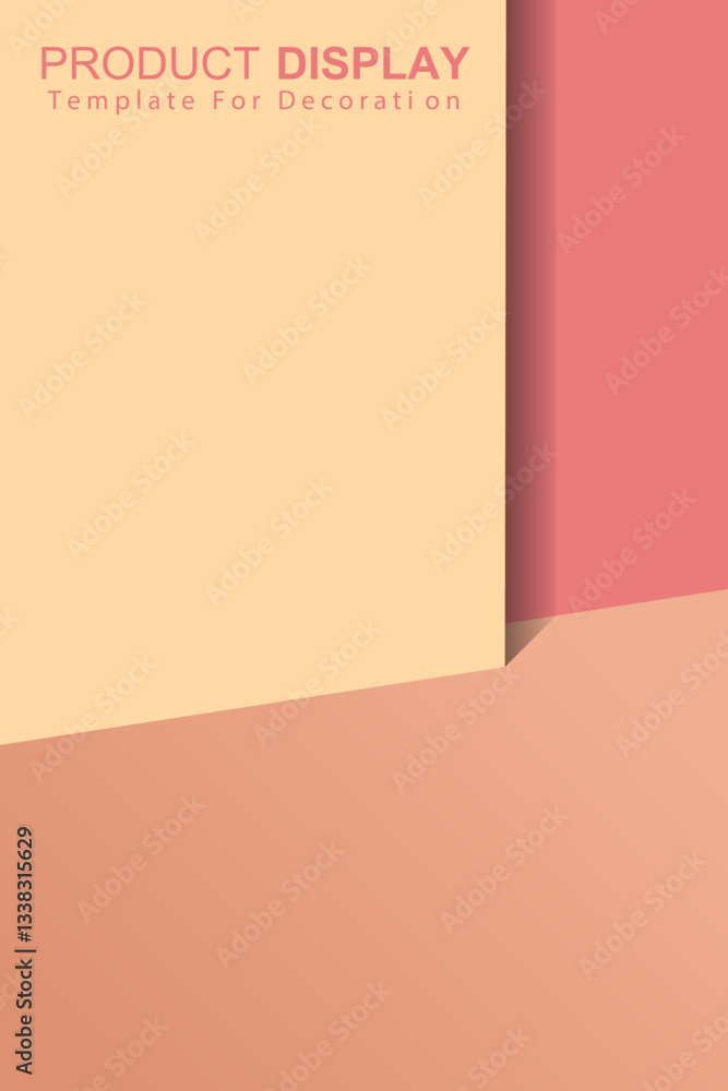 Fototapeta premium Presentation template product display red background for decoration